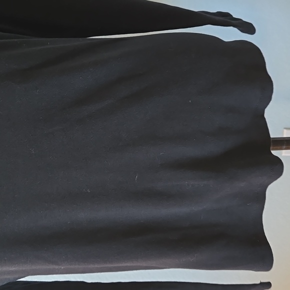 RALPH LAUREN Button Shoulder Crew Neck Long Sleeve Top Black Sz XL Preppy - Picture 3 of 12